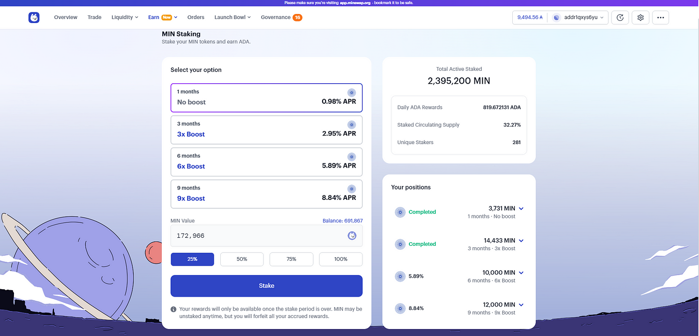 MIN Staking. TLDR: $MIN Staking will commence on… | by Minswap Labs | Medium