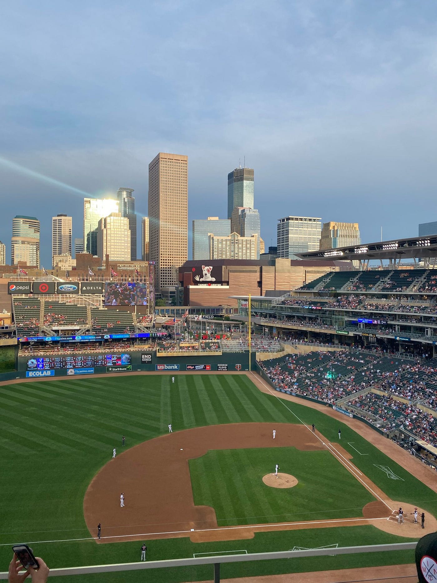 A shot of Target Field from Friday, June 25, 2021. (Photo Credit: Miles Wilburn via Twitter: @Mwilburn123)