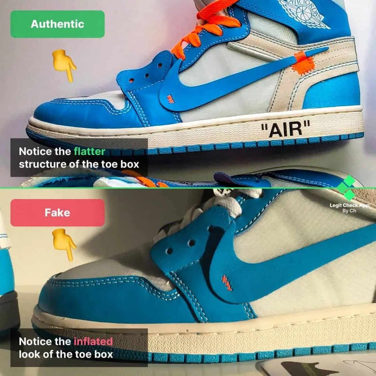 fake unc off white