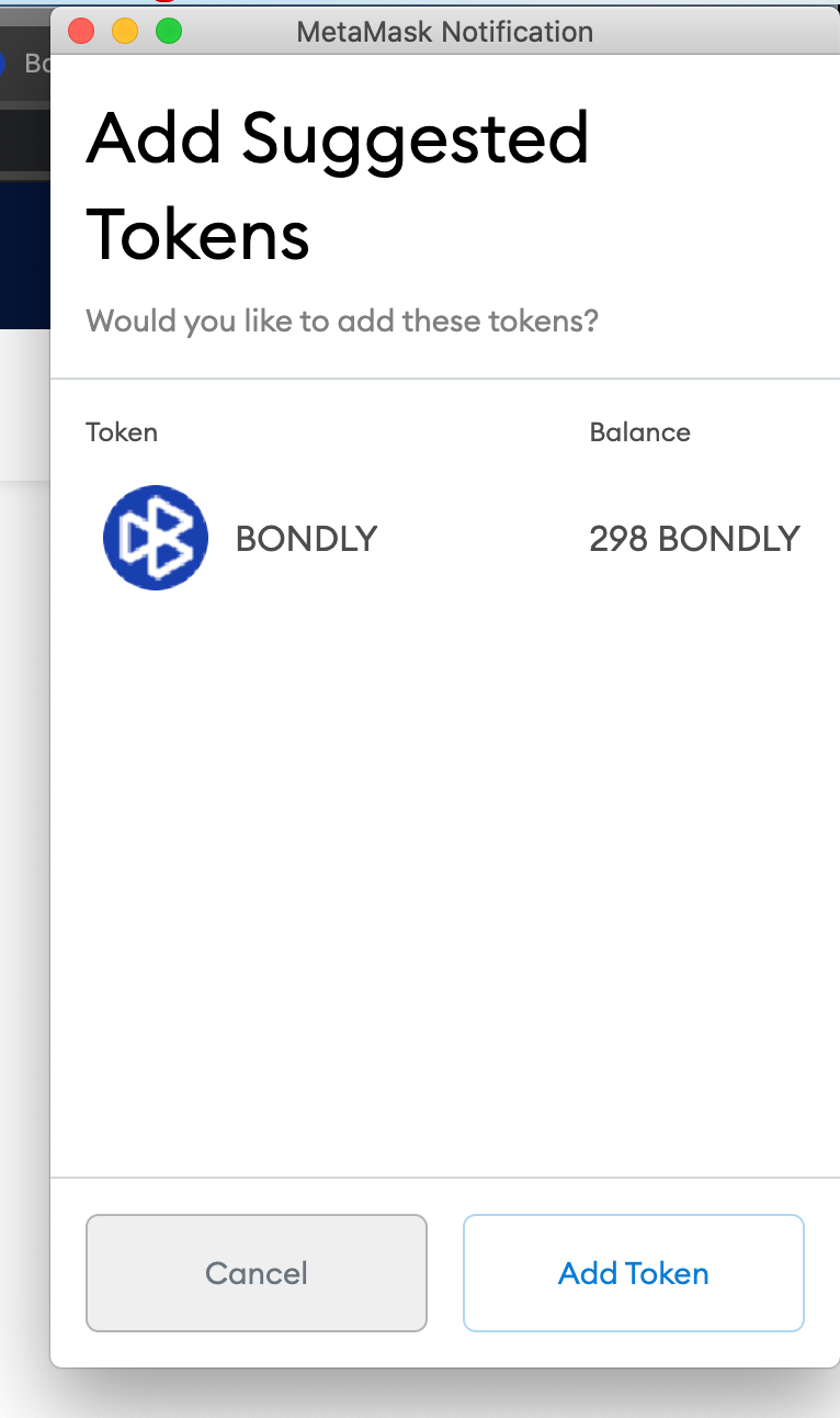 How to add new $BONDLY tokens to your Metamask wallet - Forj - Medium