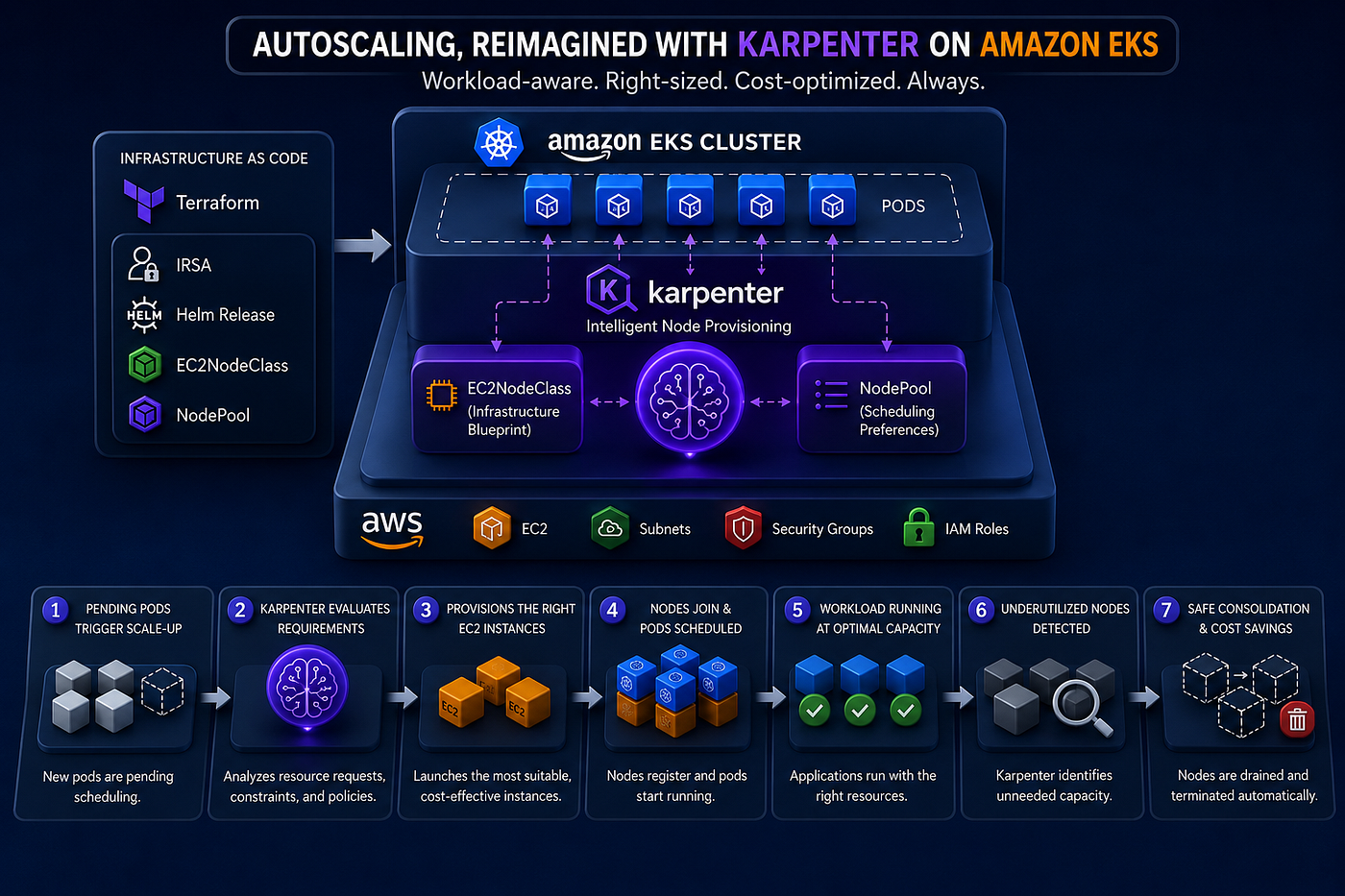 Rethinking Node Scaling in Amazon EKS with Karpenter | EKS Crash Course (Chapter 4)