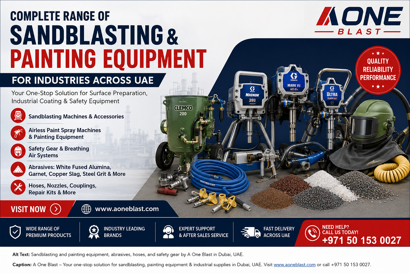 How to Choose the Right Sandblasting Equipment in Dubai for Industrial Surface Preparation