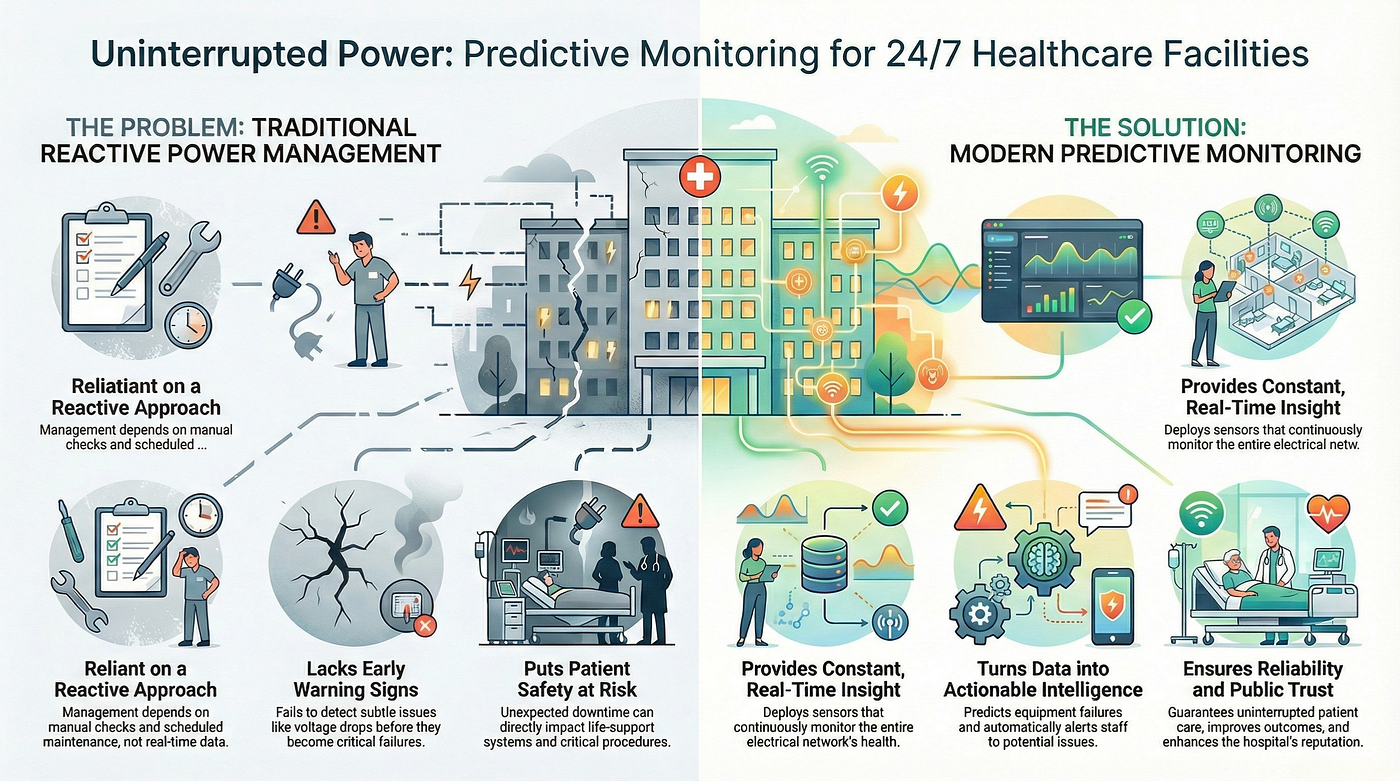 Uninterrupted Power: Predictive Monitoring for 24/7 Healthcare Facilities