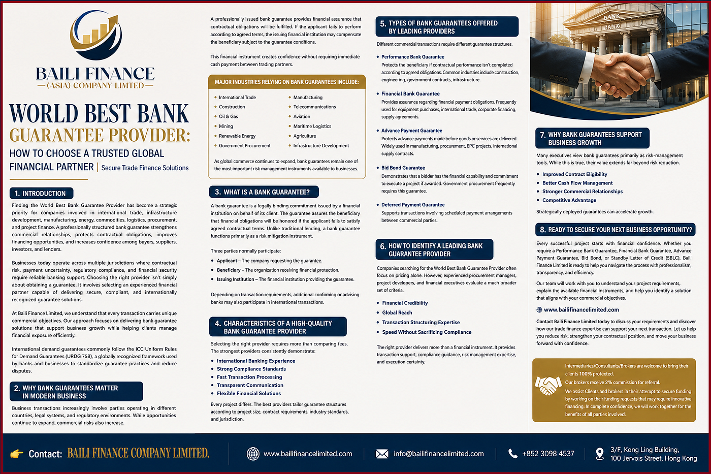 WORLD BEST BANK GUARANTEE PROVIDER: HOW TO CHOOSE A TRUSTED GLOBAL FINANCIAL PARTNER