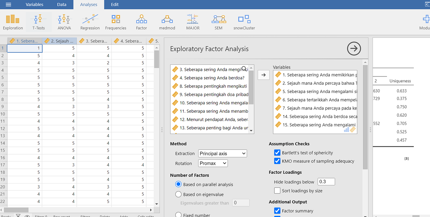 Uji Konstruk: Pendeketan Explatory Factor Analysis (EFA) dan Confirmatory Factor Analysis (CFA)…