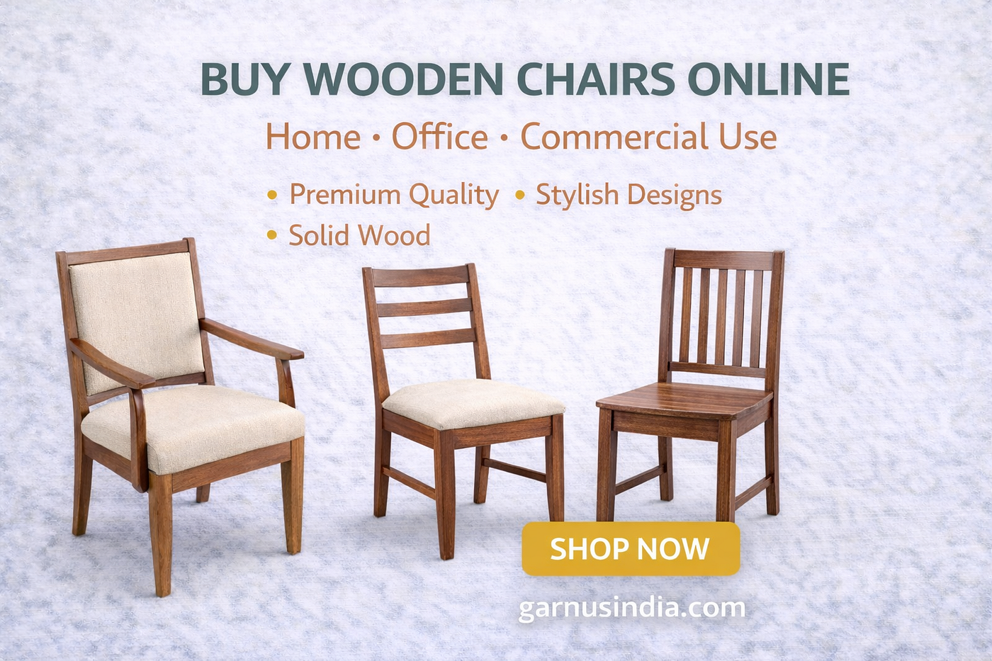 Buy Wooden Chairs Online — Premium Seating Furniture for Home, Office & Commercial Spaces