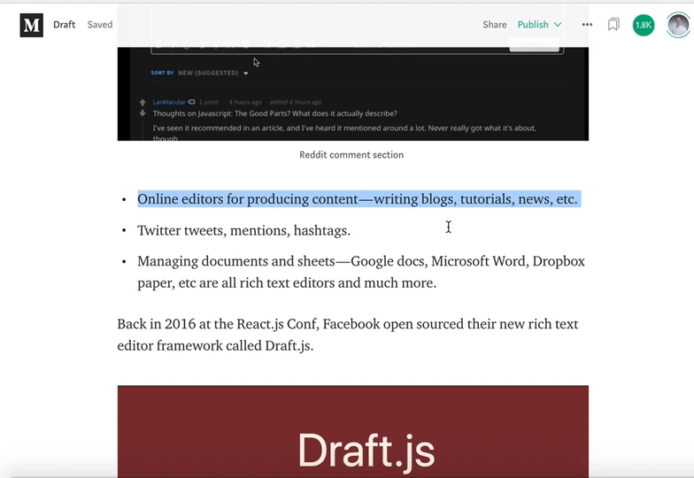 reactjs - How can I implement draft-js generated html code to my