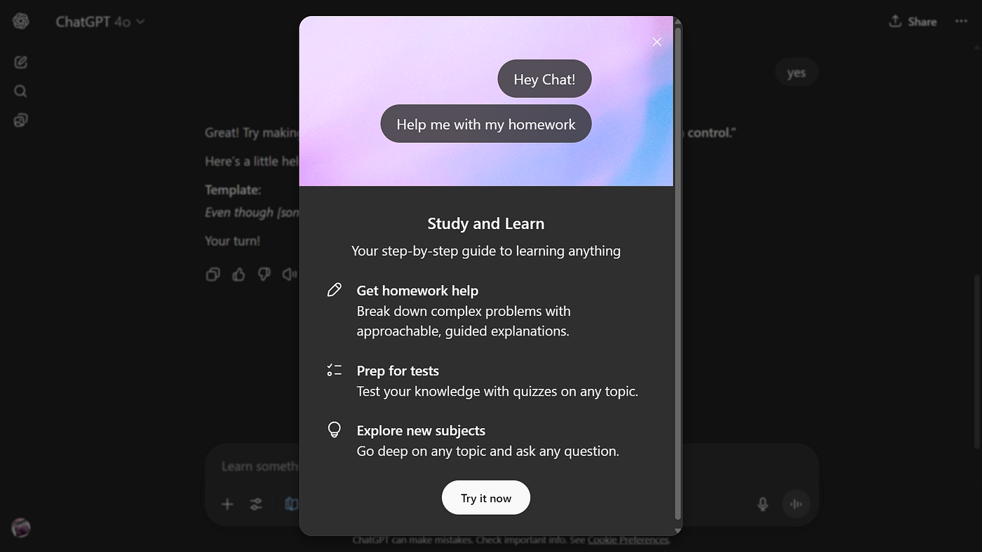 Unlocking New Possibilities: How ChatGPT's 'Study and Learn' Mode Boosting  My Learning Journey | by Md Asif Jamal | Jul, 2025 | Medium