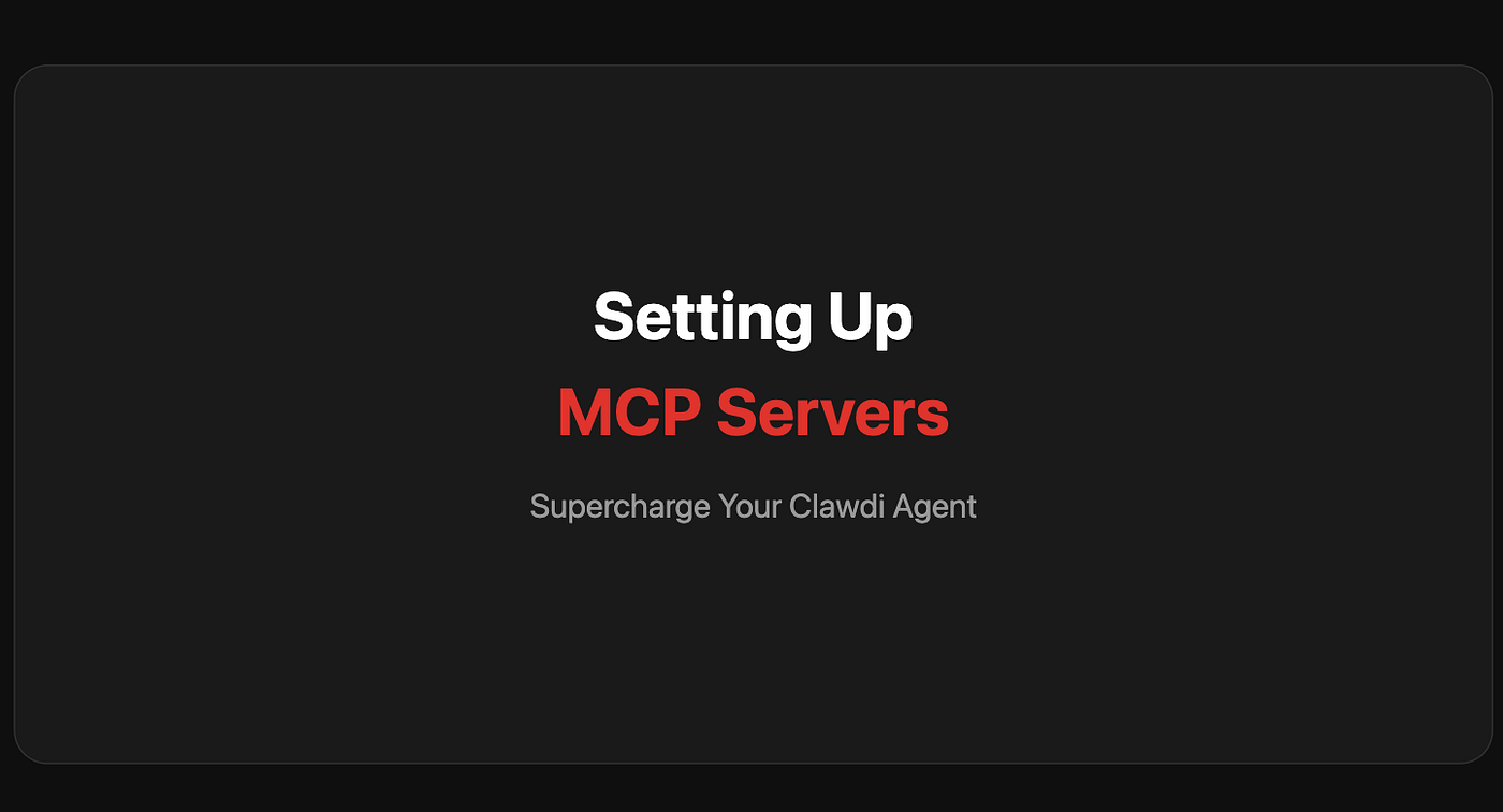 Configurando servidores MCP com seu agente Clawdi