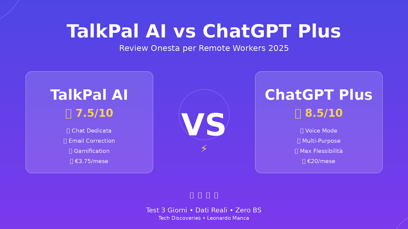 TalkPal AI vs ChatGPT Plus: Quale AI Language Teacher Scegliere?