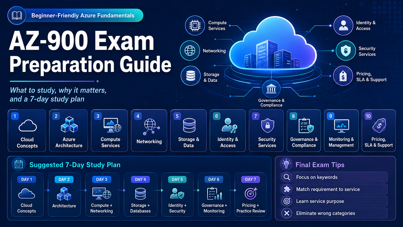 AZ-900 Exam Preparation Guide: What to Study, Why It Matters, and a 7-Day Plan