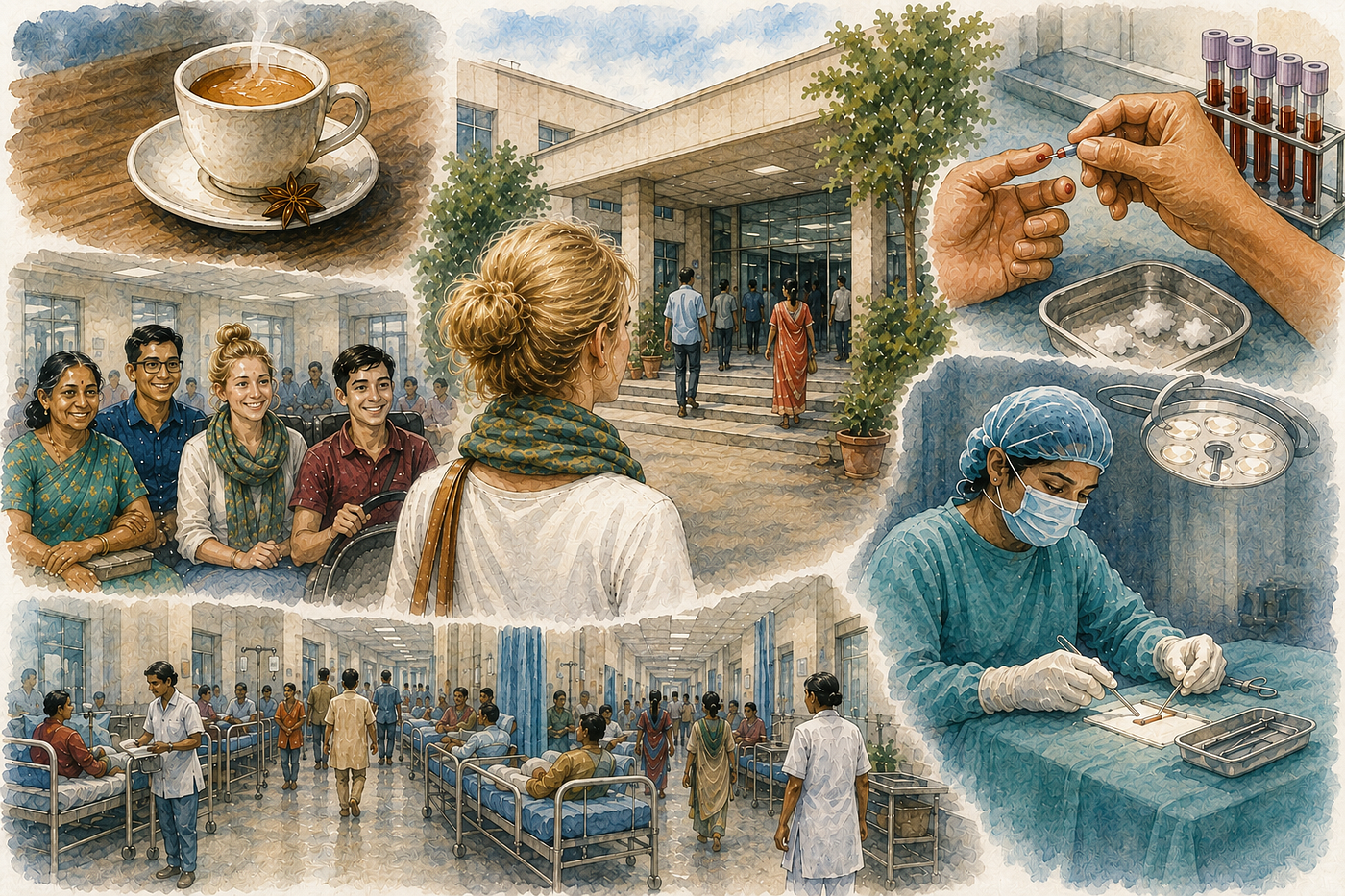 Ein Spital in Delhi von Innen
