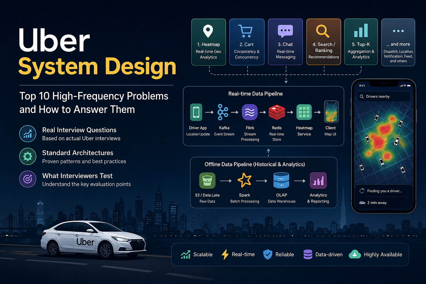 Uber System Design Interview: Top 10 High-Frequency Problems and How to Answer Them