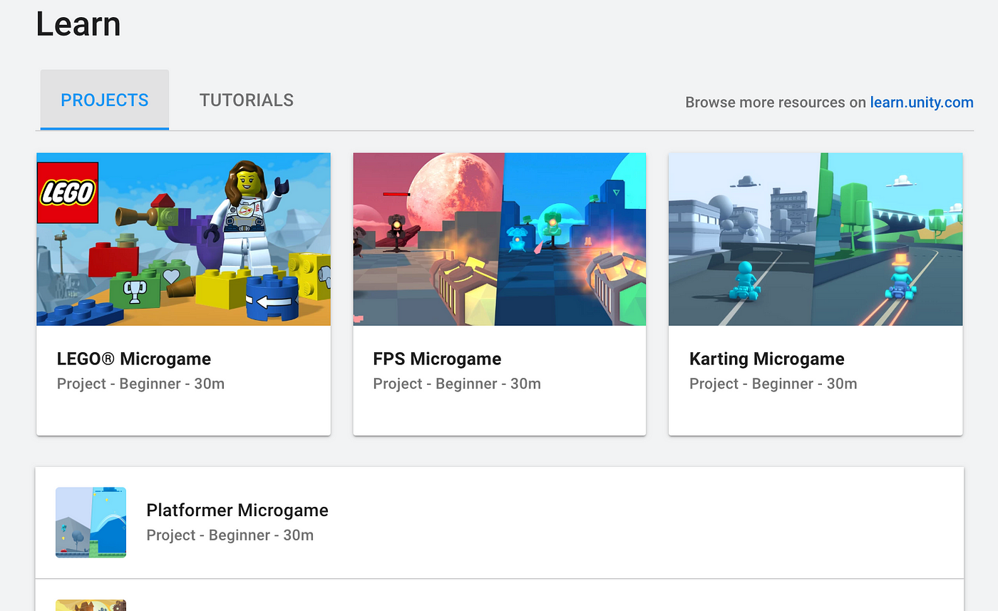 Microgames: Learn the basics of Unity! - Unity Learn