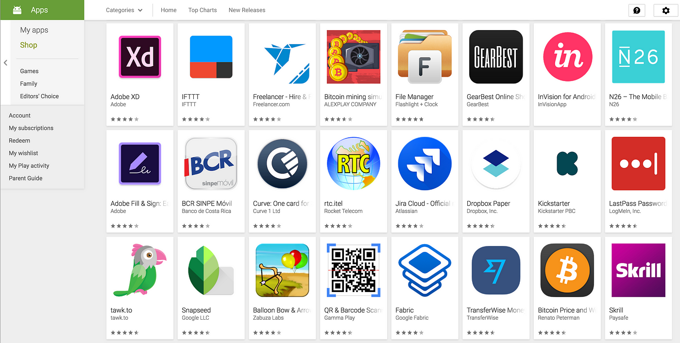 Set Icons Google Play Store, Apple Appstore, Windows Store Banco