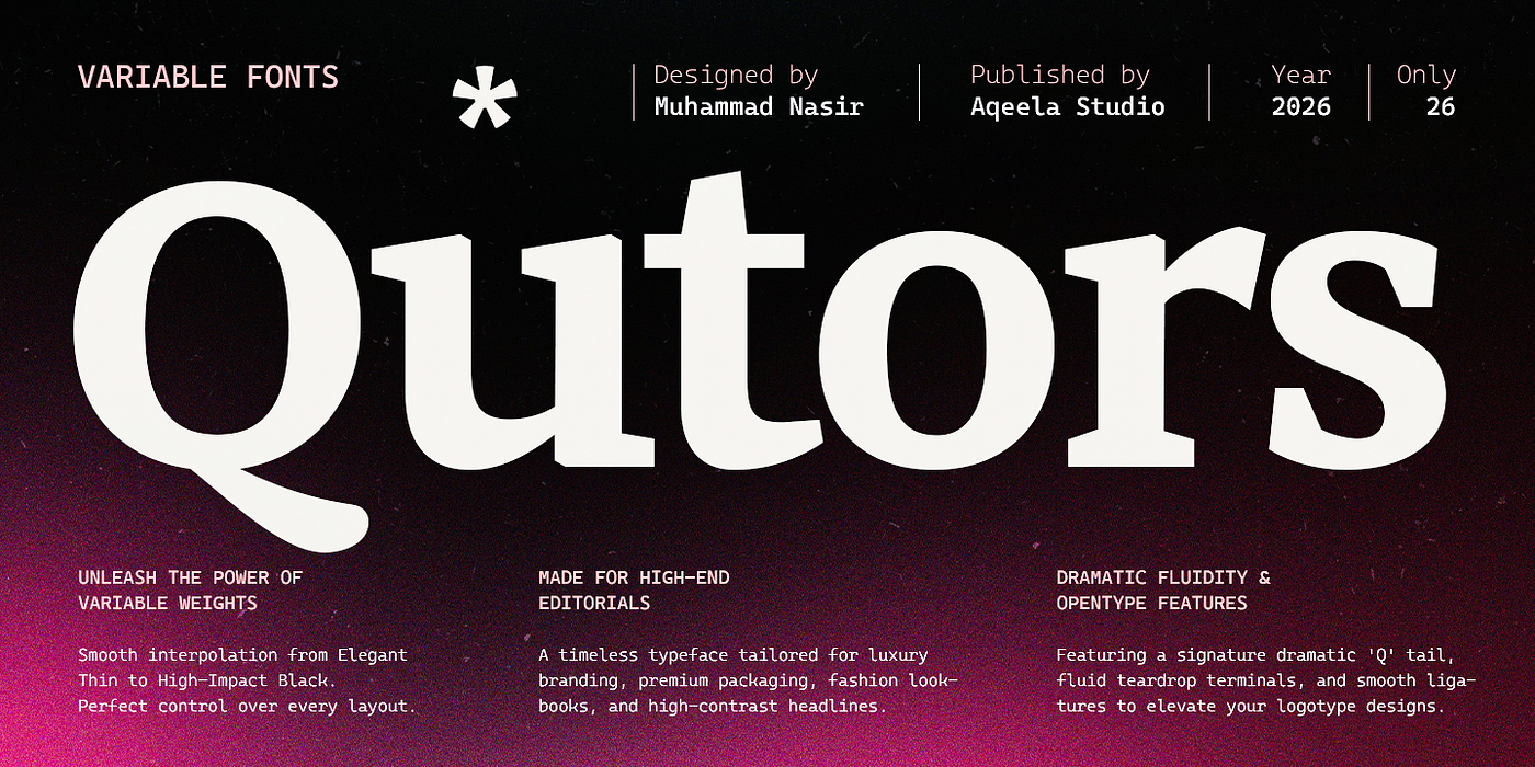 Qutors: A Bold Evolution of Editorial Typography