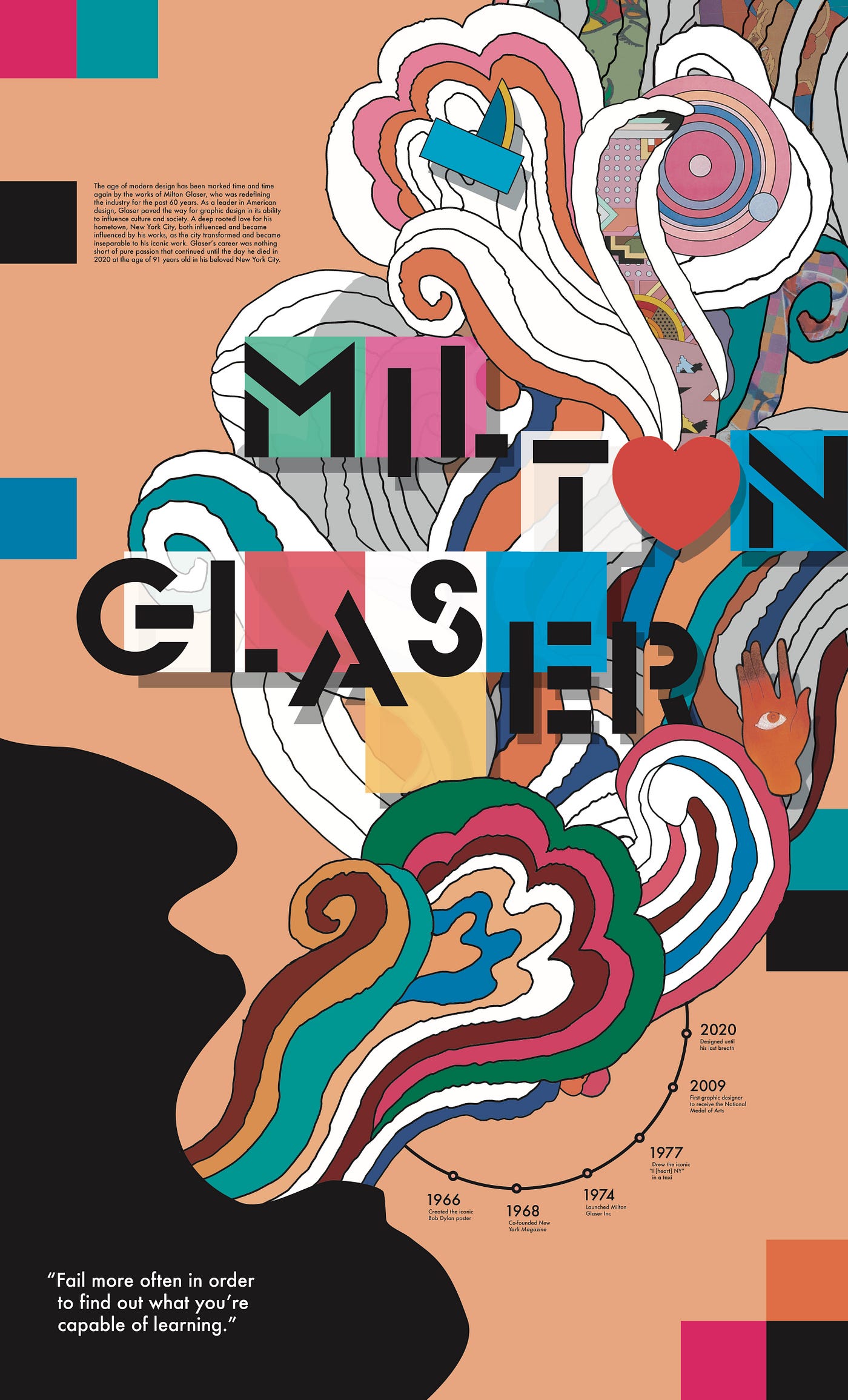 Design Hero: Milton Glaser — Poster | by Chelsea Tang | Medium