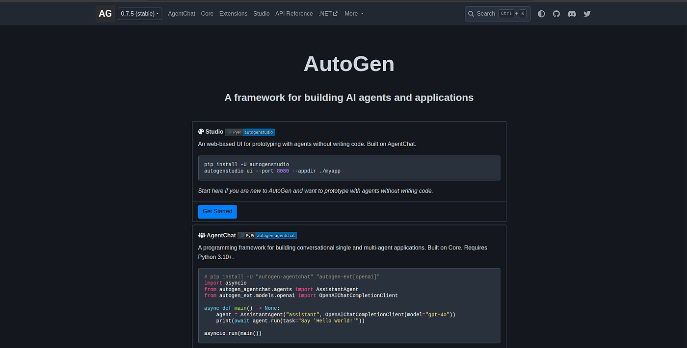 Screenshot of AutoGen by Author