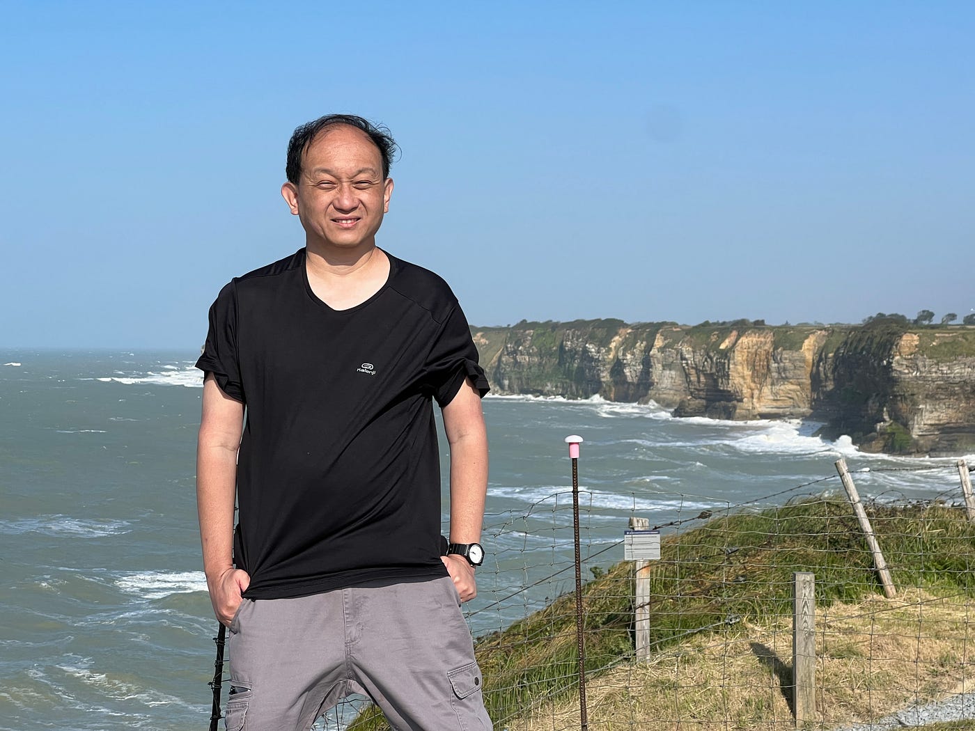 The cliff behind me