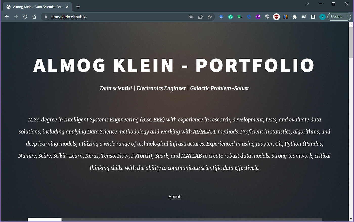 Building Your Portfolio Website with GitHub Pages | by Almogklein | Medium