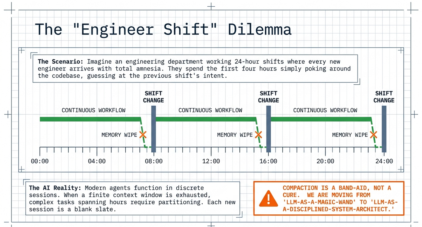Anthropic Harness Engineering: The engineer shift dilemma; memory is wiped at each session boundary