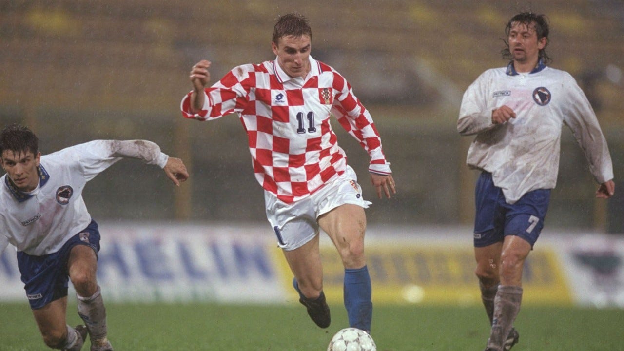 Hajduk Split Home camisa de futebol 1996 - 1998.