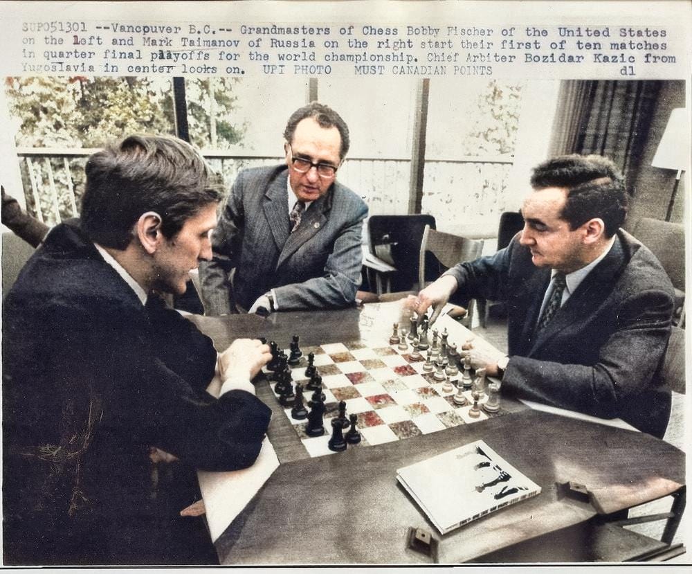 July 1972,Reykjavik, Iceland, Russian chess master Boris Spassky