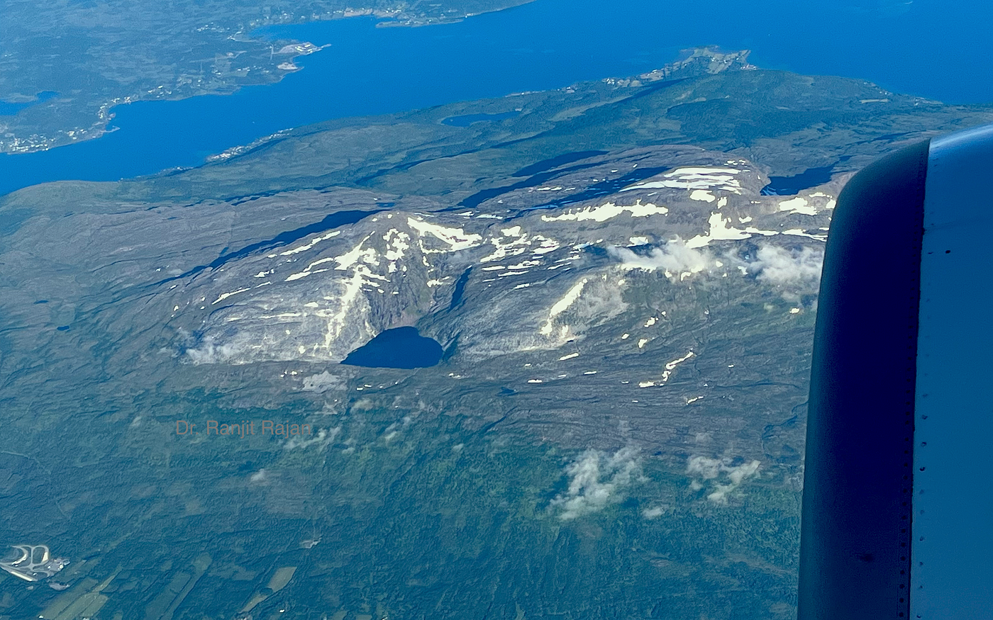 A heart-shaped mountain lake