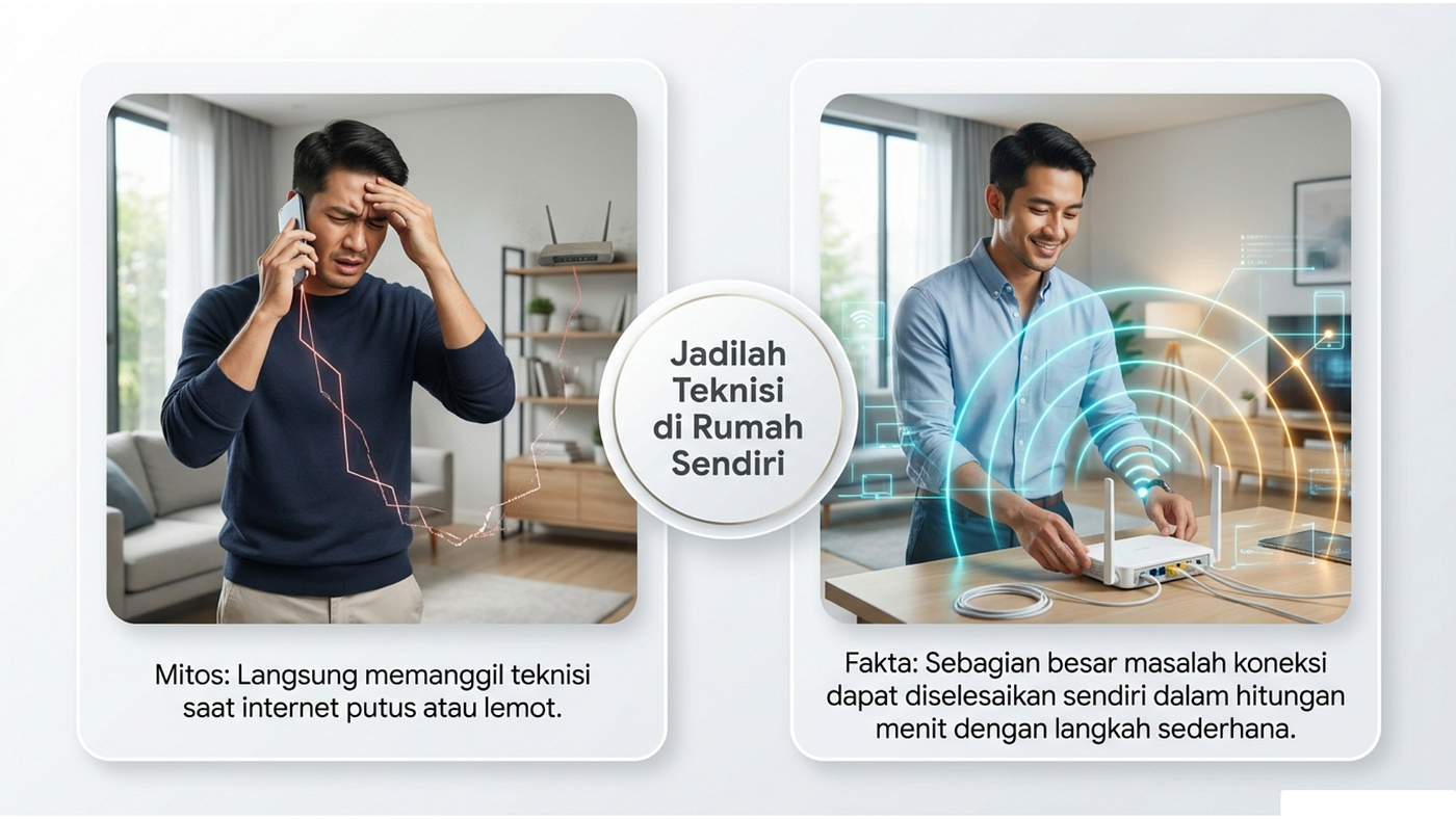 Jadilah Teknisi di Rumah Sendiri: Masalah Internet Tidak Selalu Harus Menunggu Teknisi