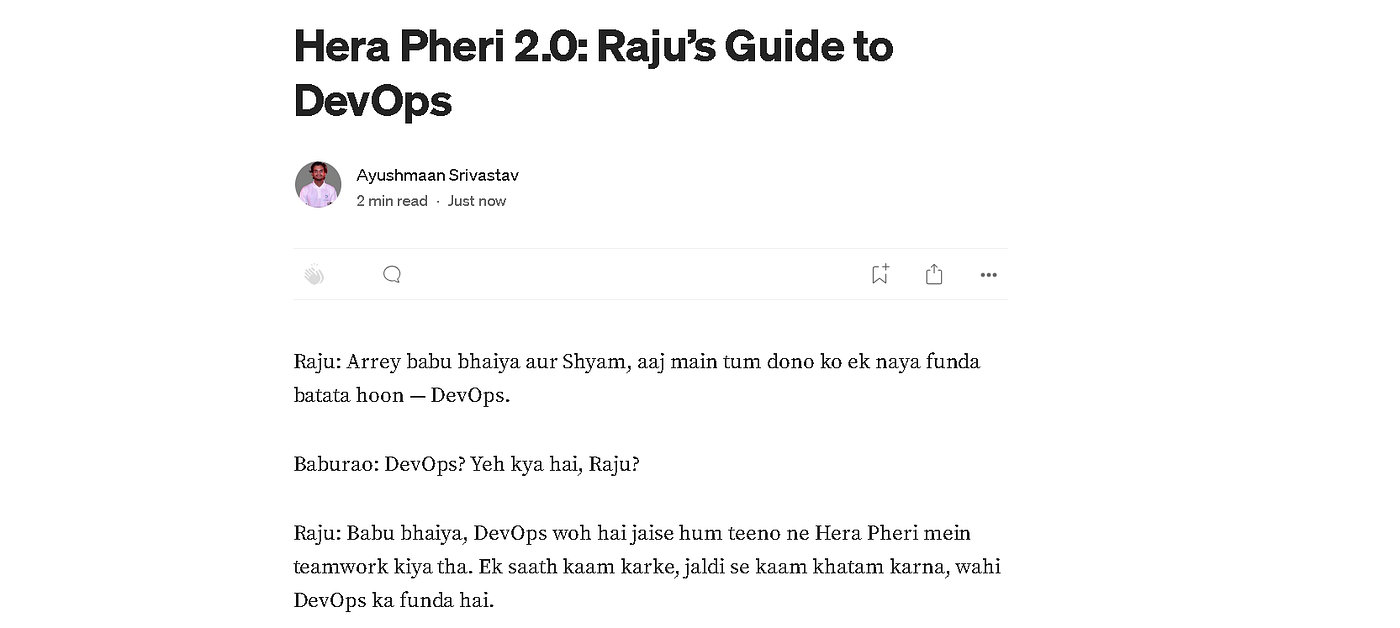 Hera Pheri 2.0: Raju’s Guide to DevOps