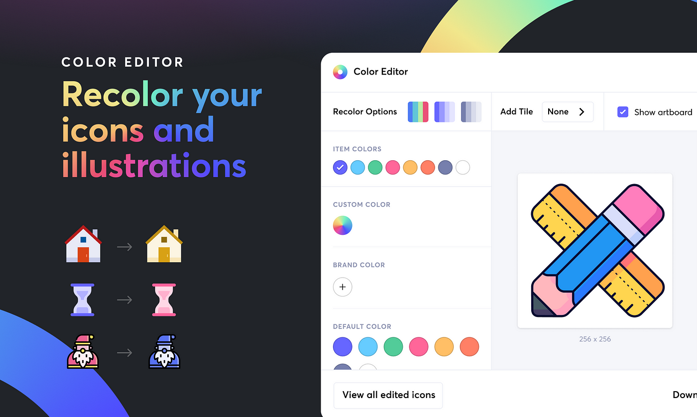 Color editor - Free multimedia icons