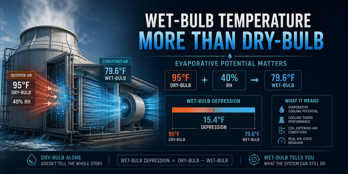 Wet-Bulb Temperature: The One HVAC Number That Tells You More Than Dry-Bulb Ever Will