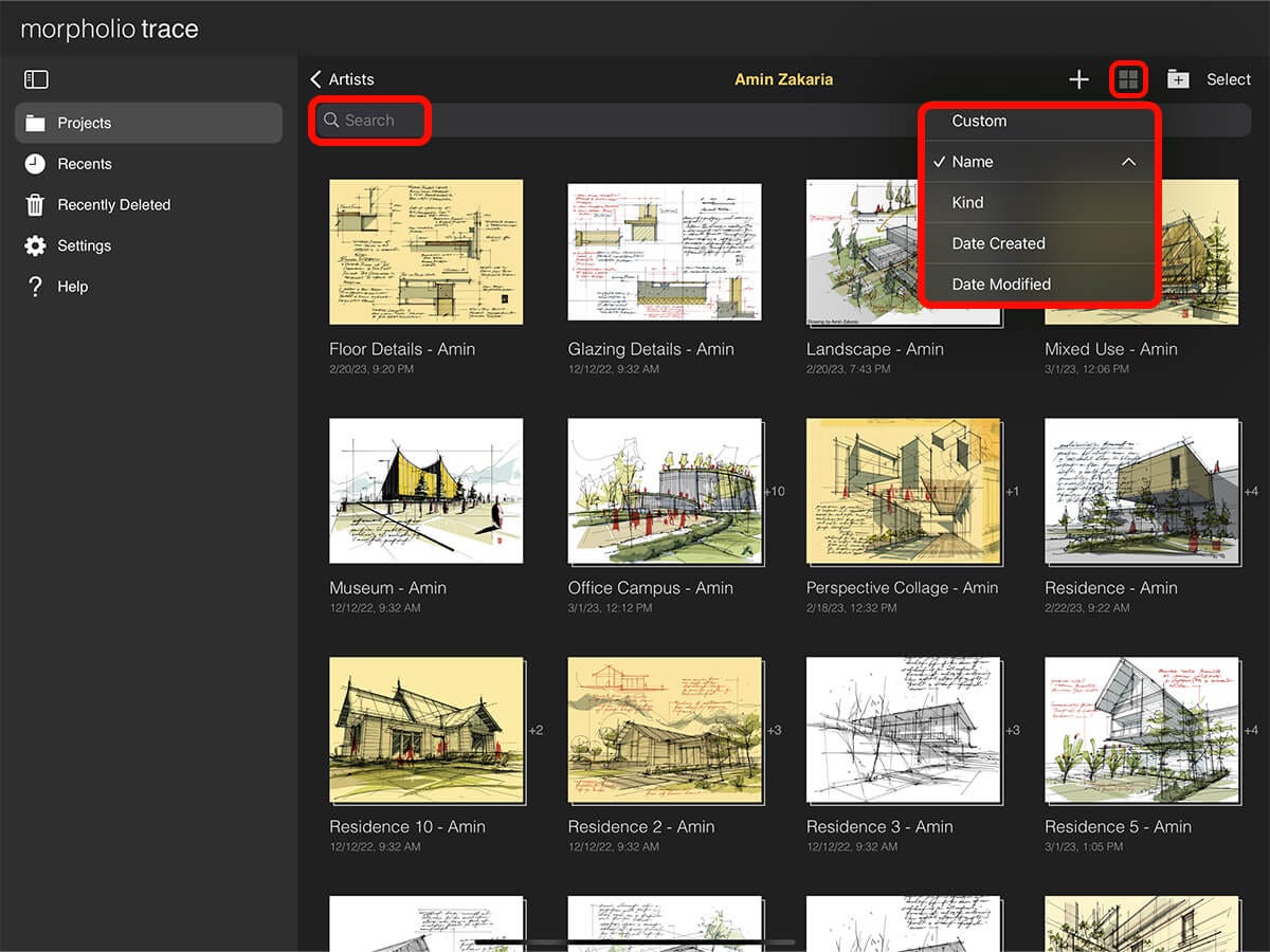 Sketch on 3D Models: View Setup - Morpholio Trace User Guide