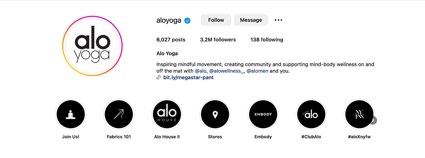 Alo Yoga Best Practices for Instagram, by Naya Rathbun