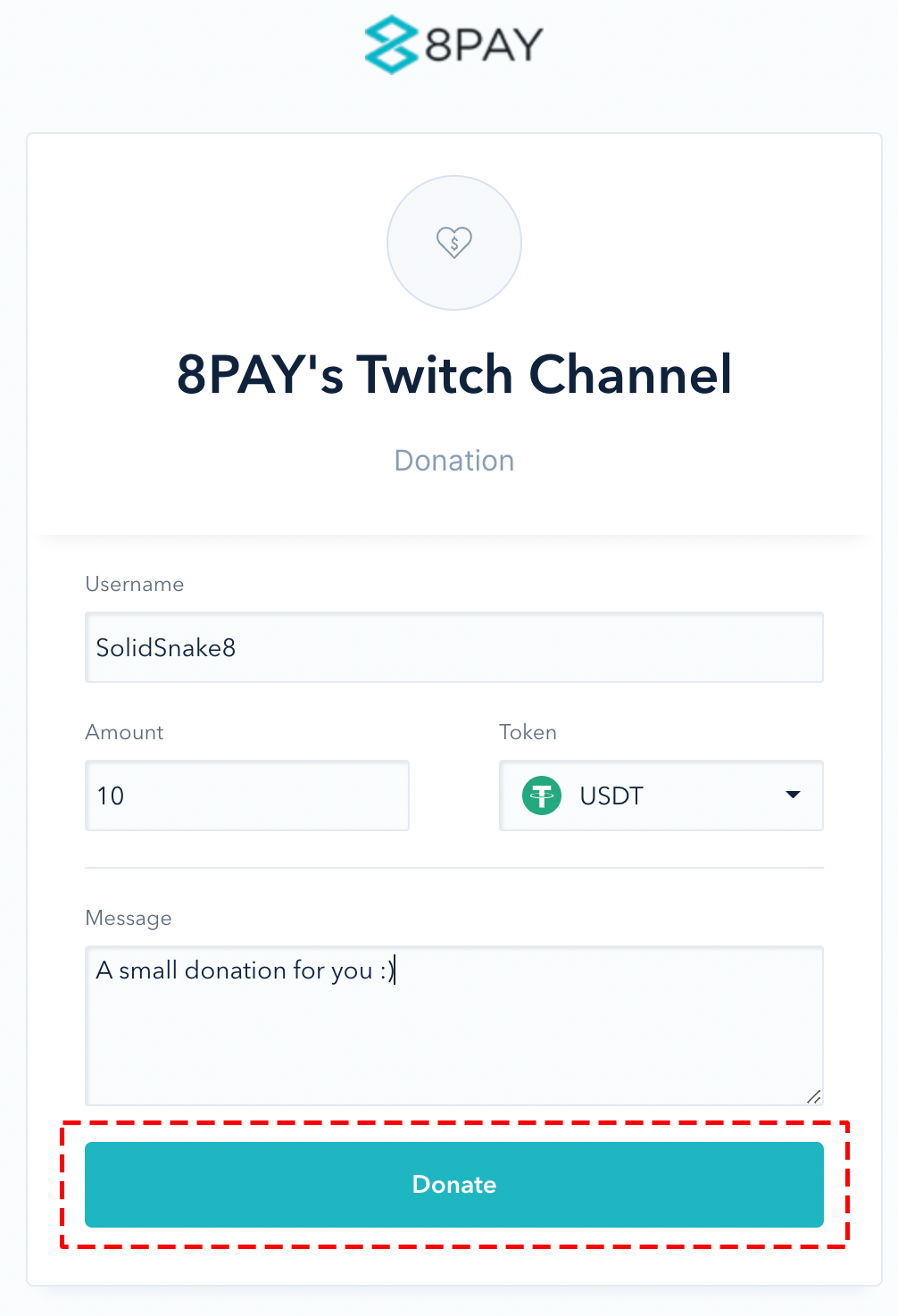 How to Donate Crypto using 8PAY on Twitch or Youtube | by 8PAY | 8PAY |  Medium