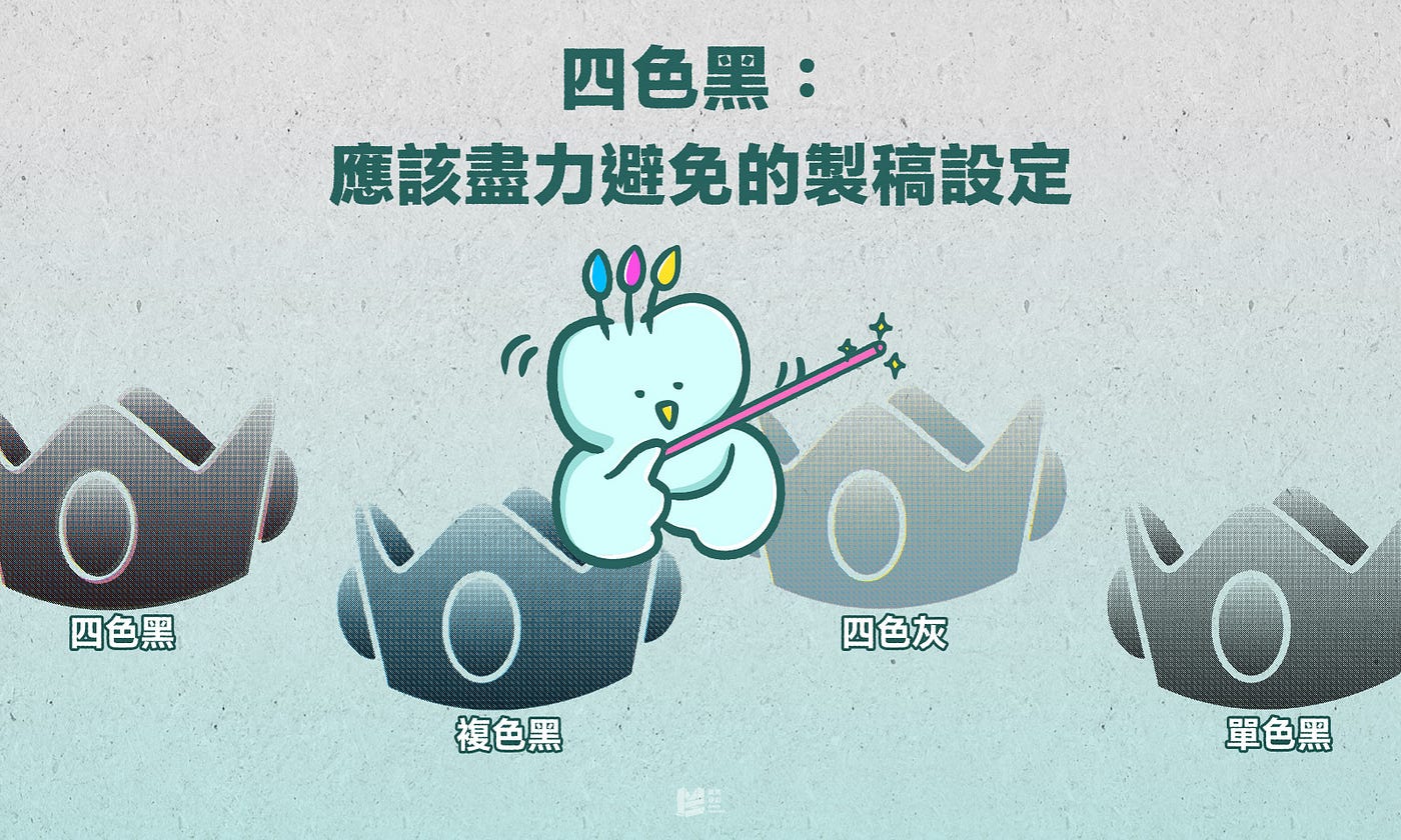 四色黑：應該盡力避免的製稿設定