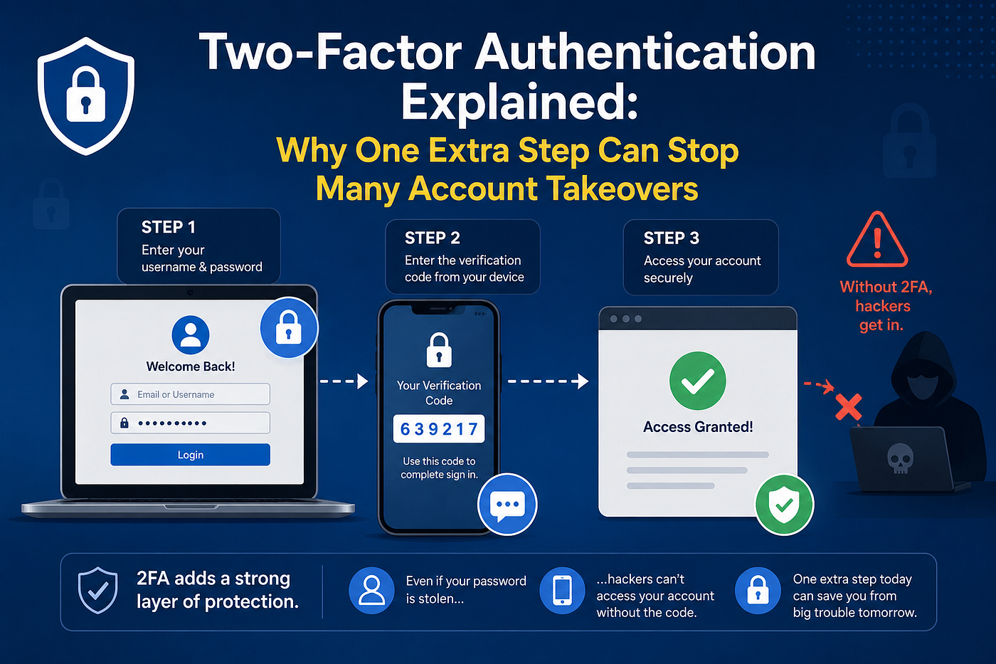 Two-Factor Authentication Explained: Why One Extra Step Can Stop Many Account Takeovers