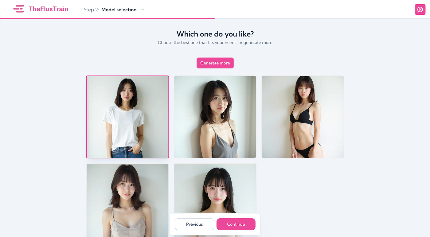 Give your influencer a name. Later use this name to create a photo of your influencer. Specify her ethnicity, gender, etc. I will put more control in the future here. Choose the one that you like the most.