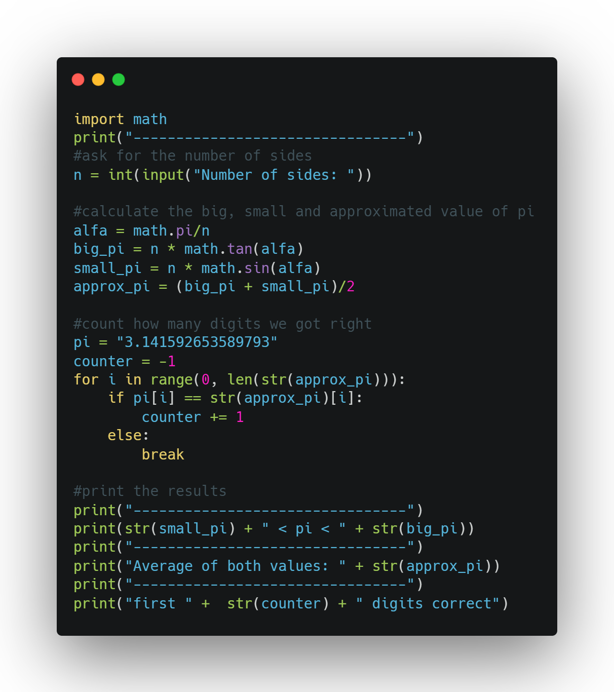 Computing Digits of Pi With Polygons | by Maarten De Baecke | Cantor's  Paradise