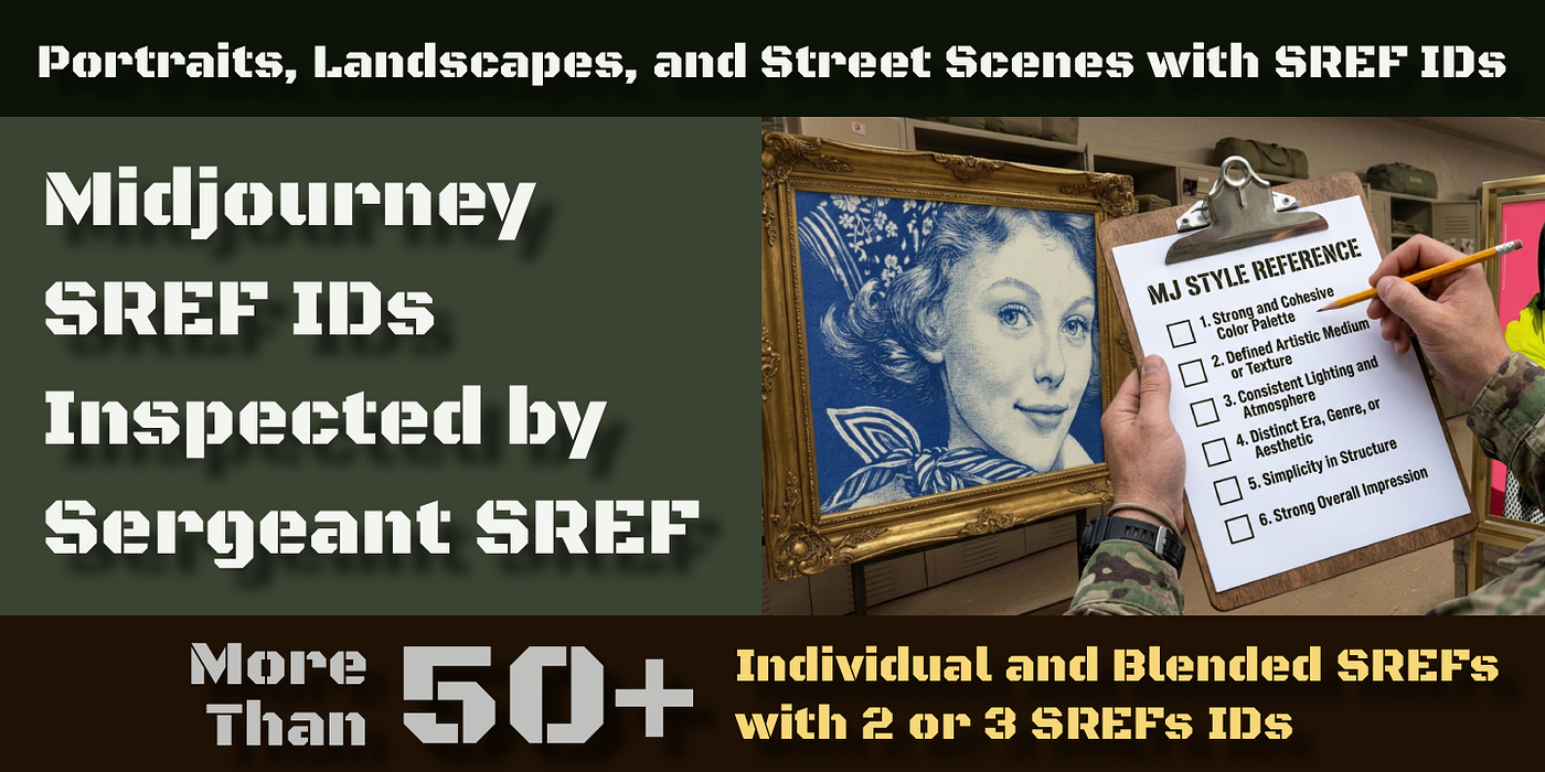 50+ Midjourney SREFs Inspected by Sergeant SREF