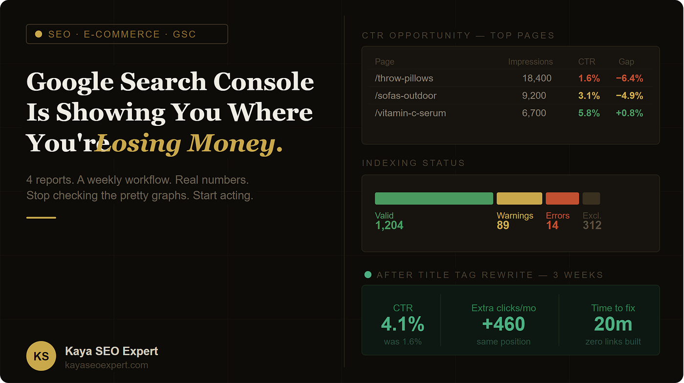 Google Search Console for E-Commerce: Stop Looking at the Pretty Numbers and Start Making Money