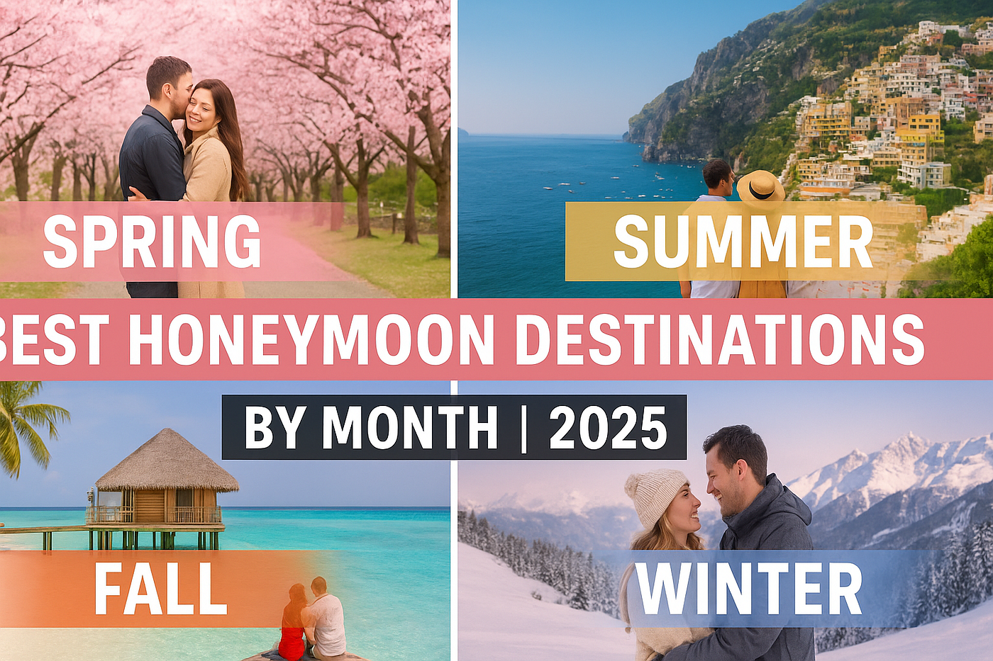 🌎 Best Honeymoon Destinations by Season — Where to Go Every Month (2025 Guide)