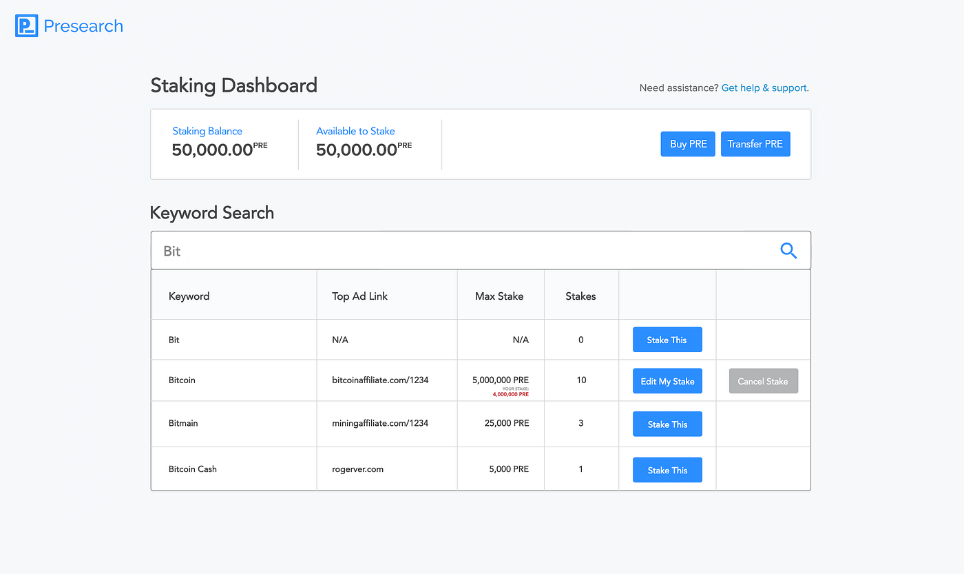 What Is Keyword Staking?. Keyword Staking is a revolutionary new… | by  Presearch | Medium