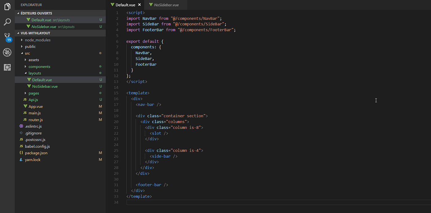 Anyway, here's how to create a multiple layout system with Vue and Vue- router | by Futari Boy - developer & indie hacker | ITNEXT