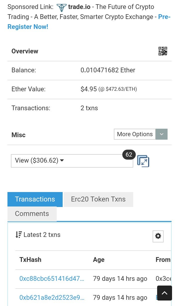 How to use etherscan to check if you got your airdrop and find the info to  make the token show in… | by Bob | Medium