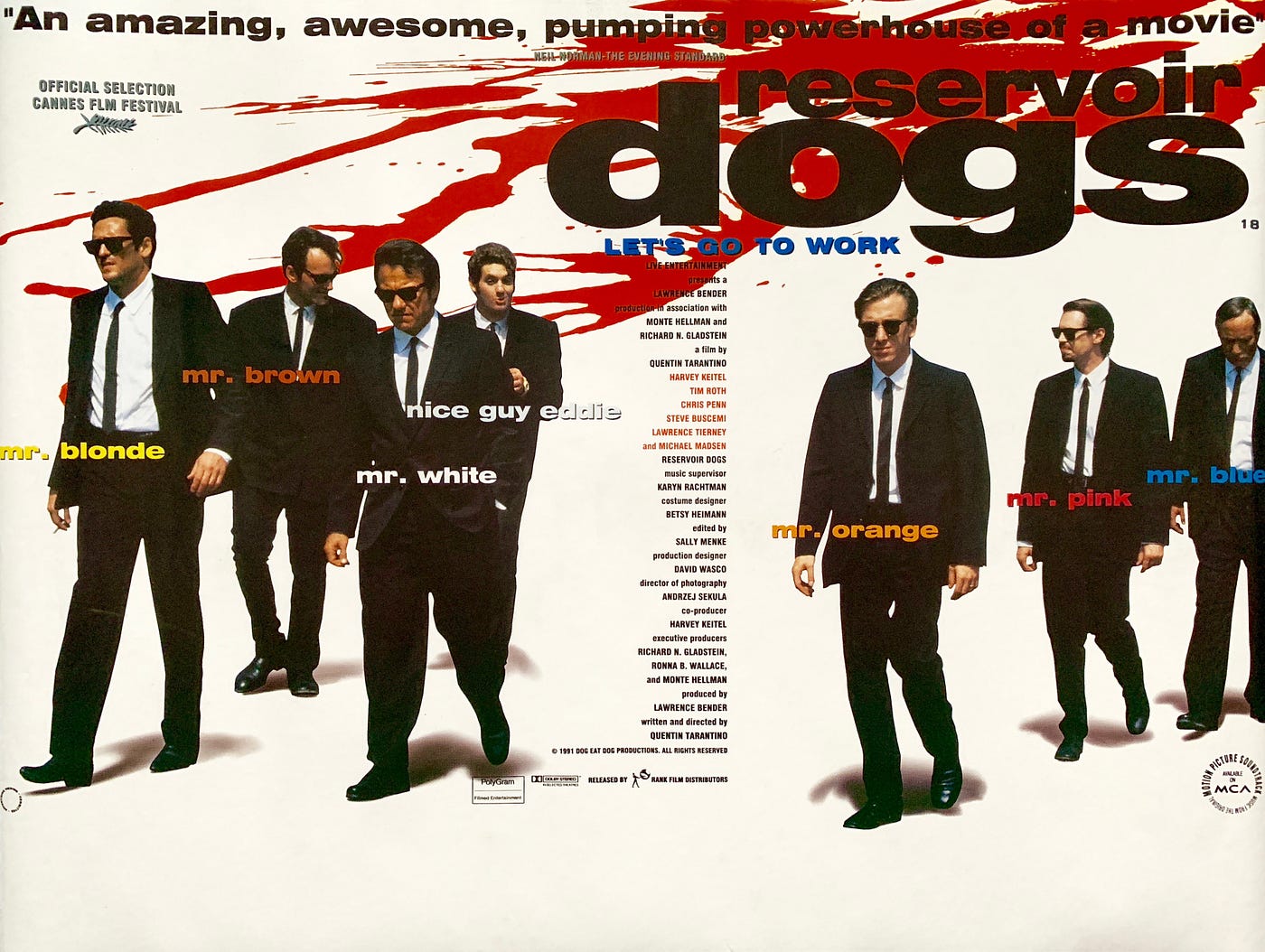 Again, SPOILERS for Reservoir Dogs . . .