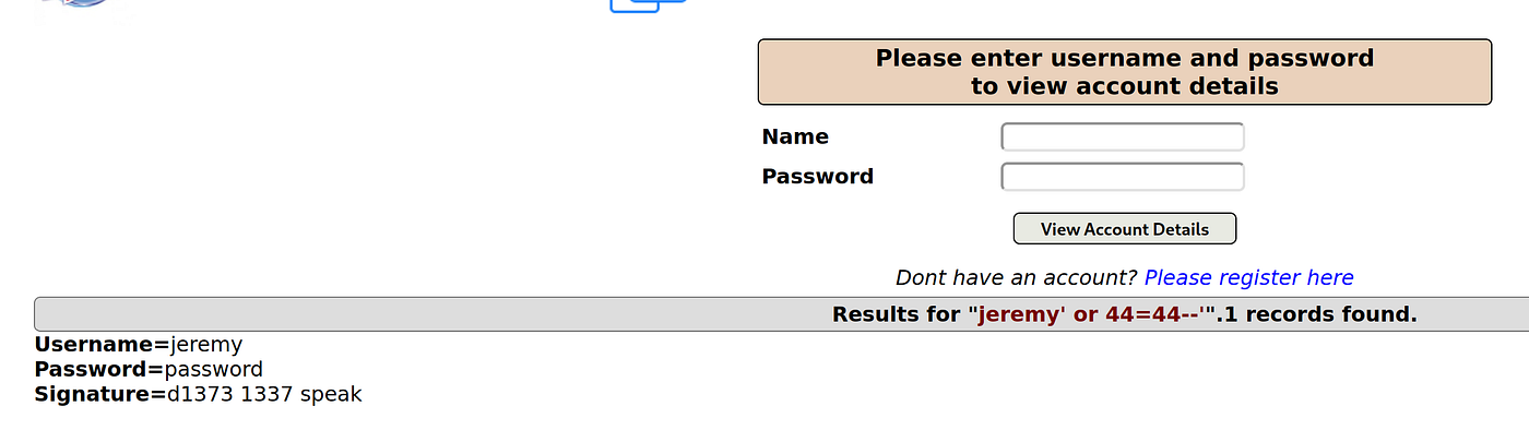 Mutillidae — Lab 7 -Using SQLi to Bypass Authentication | by