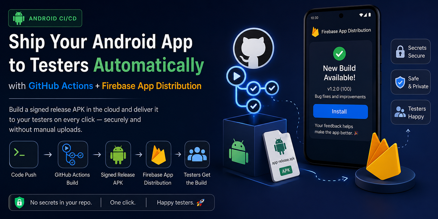 Ship Your Android App to Testers Automatically: A Complete GitHub Actions + Firebase App…