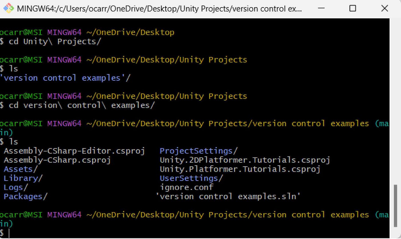 Setting Up Git for Unity: Committing for the First Time