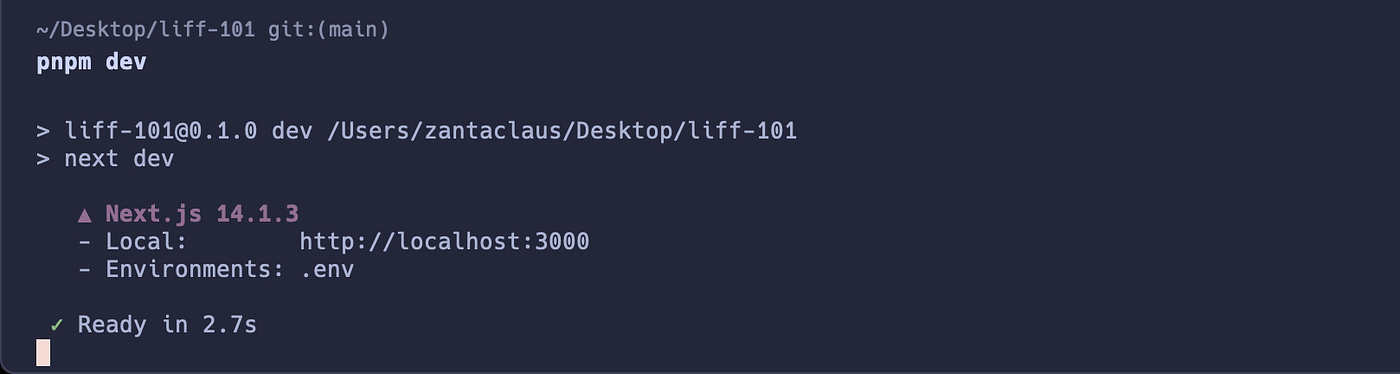 ตัวอย่างการรันเว็บไซต์ใน localhost